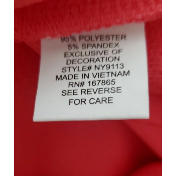 NY Collection Women's 2 Piece Dress Set Navy Peach Size 8 NWT Back Zip 3/4 Sleev - Picture 13 of 15